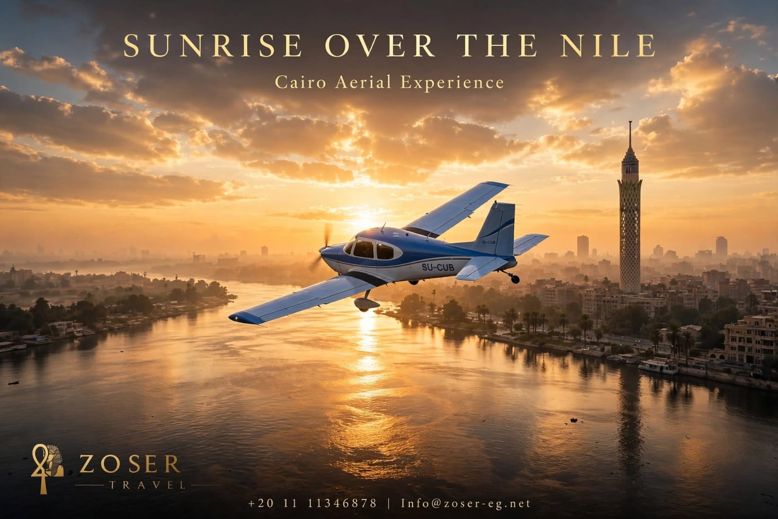 Cairo & Giza Scenic Flight – 40-Minute Aerial Tour with Private Transfers